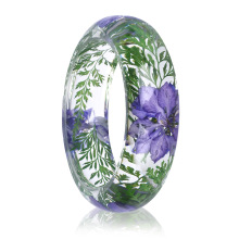 KCALOE Dried Flower Resin Bangles Bracelet For Women Feiyan AND Wujue Inside Vintage Jewelry friendship gift