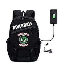 KPOP RIVERDALE Valley Town South Side Serpents Series Camouflage Fund Usb Charge Backpack Korean Laptop Notebook Package Bag