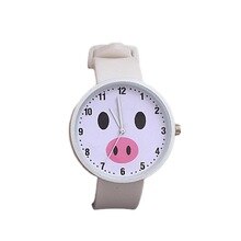 Kids Cute Watch Fish Pig 2 Kinds Pattern Round Dial Silicone Belt Arabic Digital Analog Quartz Watch Children Watches Best Gifts