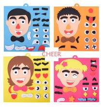 Kids DIY Toys 3D Parents Kids Expression Stickers Assembling Puzzles Jigsaw Baby Training Early Educational Toys Montessori