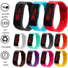 Kids Silicone Strap LED Display Electronic Digital Sports Bracelet Wrist Watch reloj hombre zegarek damski New Hot Sale