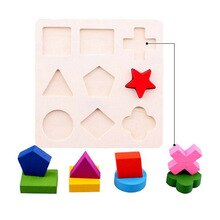 Kids Souptoys Wooden Geometry Building Puzzle Toys Early Learning Educational Toy toys for children puzzle toys for kids