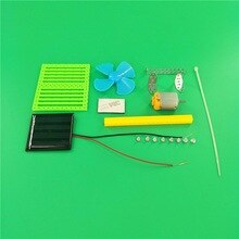 Kids Student DIY Solar Powered  Fan Toy Electric Fan Physics Circuit Experiment Kit Education Kids Toy DIY Assembly
