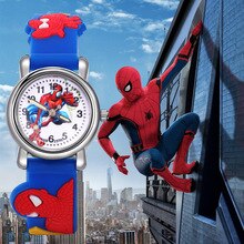 Kids Watches Boys Spiderman Children's Cartoon Watch Silicone Sports Quartz Wrist Watches Gifts for Boys Montre Enfant Garcon