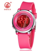Chindren's Watch OHSEN brand digital LED Kids Clock Fashion Sport Watch Cute Wristwatches waterproof gift Watch Alarm Hand Clock