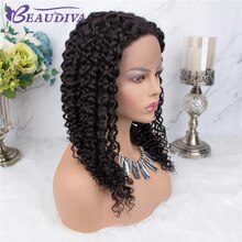 Kinky Curly Human Hair Wigs Pre Plucked Hairline Part Lace Wigs Middle Part Bleached Knots Remy Hair Brazilian Kinky Curly Human