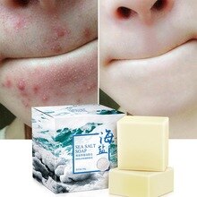 LAIKOU Sea Salt Soap Cleaner Oil Control  Removal Pimple Pore Acne Treatment Blackhead Remover Goat Milk Moisturizing Soap