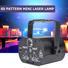 LED Laser Projector Light Club DJ Disco Party Stage Light 60Patterns Party Decoration home 180Degree Manual Rotation USB Powered