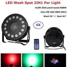 LED Wash Spot 2IN1 Par Lights 15X1.5W + 4X3W RGBW Par LED Light For Dj Christmas Decorations For Home Party Light Music Discos