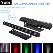 LED Wash Wall 10X30W RGBW 4IN1 Stage Lighting Diamond Beam Wash Lights With Pixel Control For Dj Projector Disco Light Wedding