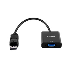 LESHP Black 1080P DP Display Port to VGA Adapter Converter DP to VGA Adapter Male to Female Connector