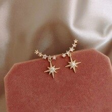 Lateefah Women Earrings Geometric Korean Fashion Earrings Women Star Moon Earrings Gifts For Girls Jewelry