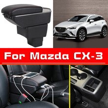 Leather Car Armrest  For Mazda  CX-3 Centre Console Storage Box