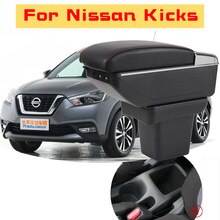 Leather Car Armrest  For Nissan Kicks Centre Console Storage Box
