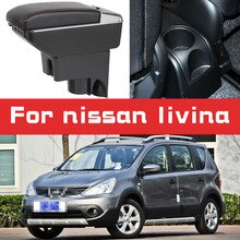 Leather Car Armrest  For Nissan livina Centre Console Storage Box