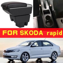Leather Car Armrest For skoda  Arm Rest Rotatable saga