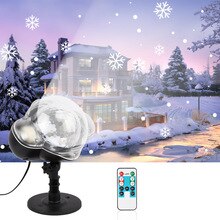 Led Christmas Snowflake Laser Light Snowfall Projector IP65 Garden Lamp Moving Snow Outdoor Christmas Decorations For Home
