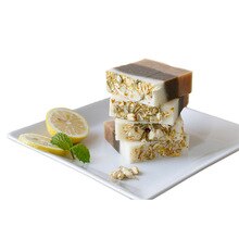 Lemon Mint Jasmine Handmade Whitening Soap Skin Deep Cleaning Brighten Moisturizing Soap Bath Shower Soap