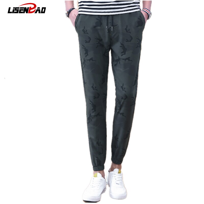 LiSENBAO 2019 New Spring men brand clothing military mens joggers men Casual trousers fashion camouflage sweat pants 9820