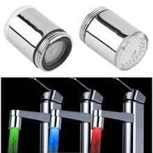 Light Change Faucet Shower Water Tap Temperature Sensor No Battery Water Faucet Glow Shower Left Screw Dropshipping