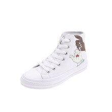 Little White Shoes Sneakers Women 2020 Spring Autumn New Lace Up High-top Canvas Flats Students Sports Casual Flat Shoes Female