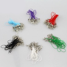 Lobster button mobile phone key hanging rope clay doll DIY accessories