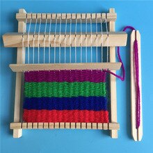 Loom With Accessories Eaducational Mini Hand Eye Cultivate Patience Wooden Kids Children DIY Hand Knitting Toy Traditional