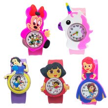 Low Price High Quality Cartoon Baby Watch for Children Boys Student Clock Silicone Tape Patted Wrist Watches for Kids Girls Gift
