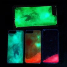 Luminous Neon Sand Case for Samsung Galaxy S8 S9 S10 S10E e Plus Note8 Note 9 10 10+ Glow In The Dark Liquid Glitter Quicksand P