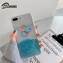 Luxury 3D Bling Glitter Phone Case For iPhone 11Pro MAX XS MAX XR 7 8 6 6s Plus Cute Cartoon Dumbo Fly Elephant Soft Cover Capa