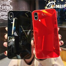 Luxury 3D Diamond Texture Phone Case For iPhone 11 Pro MAX 6 6S 7 8 Plus X XS MAX XR Color Slim Mirror Pattern Phone Cover Funda
