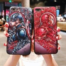 Luxury Avengers Marvel Captain America Iron Man Comics Patterned Phone Case For iPhone XS MAX XR 8 7 6 6s Plus XS Phone Cover