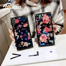 Luxury Blue Ray Rose Flower Phone Case For iPhone 11 Pro MAX X XR XS Max 8 7 6 Plus Samsung Galaxy S8 S9 S10e Plus Note 10 Pro