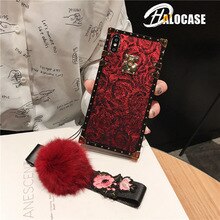 Luxury Frosted Rose Lanyard Phone Cases For Huawei P20 P30 Pro Mate 20 Pro Nova 3 3i 3e 4 Samsung S8 S9 S10 PLus Note 8 9 10 Pro