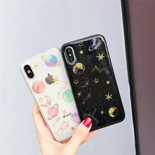 Luxury Glitter Stars Saturn Transparent Soft TPU Silicone Phone Cases For iPhone 11 Pro MAX XS 6 6s 8 7 Plus X XR XS MAX Cover