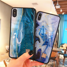 Luxury MARBLE Platinum Epoxy TPU phone case for iphone 11 pro max 6 6s 7 8 plus Glitter cover for iphone X XS MAX XR XS FUNDA