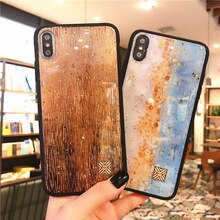 Luxury MARBLE Platinum Epoxy TPU phone case for iphone 11 pro max 6 6s 7 8 plus Glitter cover for iphone X XS MAX XR XS FUNDA