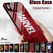 Luxury Marvel Comics Patterned Venom 3D Tempered Glass Material Phone Cases For iPhone 11 Pro MAX XS MAX XR 8 7 6 6s Plus XS 10X