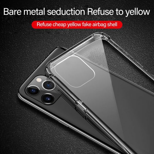 Luxury Silicone Shockproof Airbag Phone Case For iPhone 11 Pro max XSmax 8 7 6s 6 Plus Ultra Thin Transparent Back Cover Coque