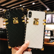 Luxury Square Leather Case For samsung A10 A20 A30 A50 A70 A750 M10 20 30 J2P J4P J6P For Huawei P20 P30 Nova3 3i 3e Mate 20 Pro