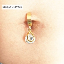 MODA JOYAS Big zircon fake Belly Button Rings 316l Steel Body Jewelry Belly Piercing Rings Sexy Fake Navel Piercing Ombligo