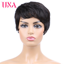 Malaysian Straight Non-Remy Human Hair Wigs Hair Wigs Machine Wigs 6 Inches Color #1 #1B #2 #4 #27 #30 #33 #350 #BUG #99J #2/33