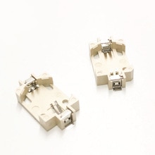 MasterFire 100pcs/lot White Housing CR2032 2032 SMD Cell Button Batteries Holder Socket Case Battery Holder Plastic Box