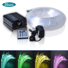 Single port 16W RGB LED fiber optic illuminator 200pcs 0.75mm 2m polymer fibre 28 remote cobtroller for 6*10ft star ceiling