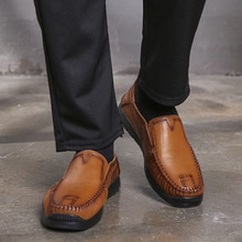 Men Autumn Fashion Driving Boat Shoes Men's Casual Shoes Moccasins Male Leather Brand Slip-On Cassic Men's Shoes Loafers *18252