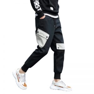 Men'S 2019 New Brand Tether Sports Trousers Long Paragraph Casual Pants Classic Three-Dimensional Patch Pocket