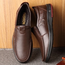 Men Shoes Genuine leather Men Casual Shoes Loafers Shoes Man Slip On 38-45 Dressing Shoes Men's moccasins Spring 2020 Newly