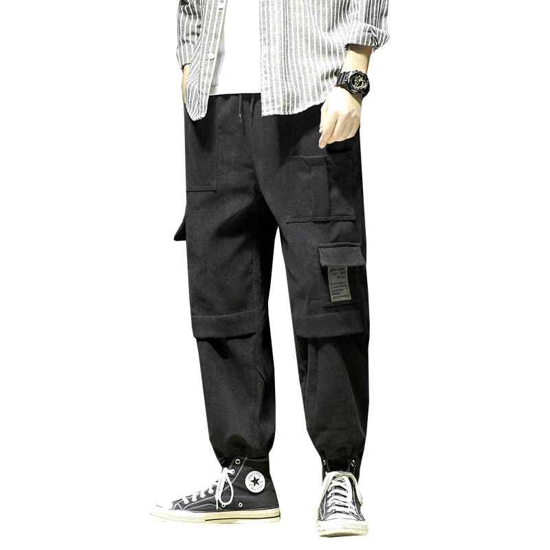 Men's Side Pockets Cargo Harem Pants 2019 Hip Hop Casual Male Tatical Joggers Trousers Fashion Casual Streetwear Pants