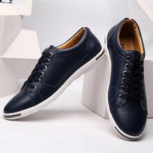 Men sneakers flat with adult men's shoes plus size 45-48 basic 2019 spring/autumn massage footwear leather shoes zapatos hombre
