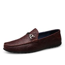 Mens Casual shoes Size 37-45 Flats shoes Leisure Soft Comfy Men Loafers Leather Classics Driving Shoes Concise Retro Slip On %